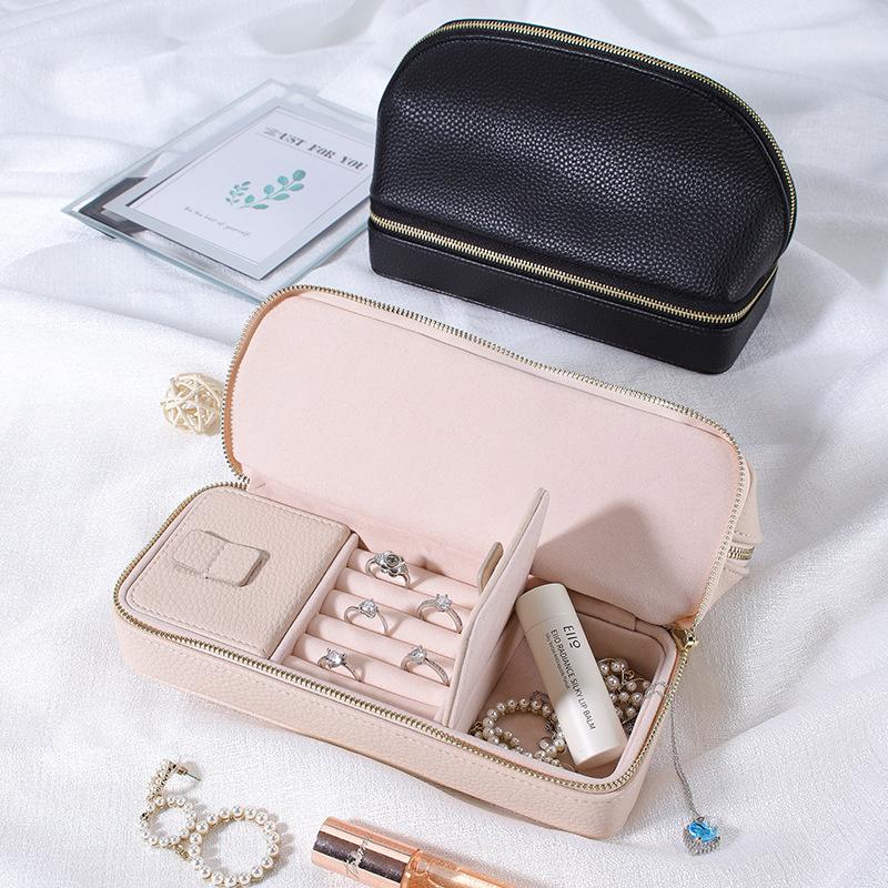 2 in 1 Makeup Bag with Jewelry Organizer Case Pu Leather Women Travel Makeup Double-Layer Cosmetic Brushes Case Toiletries Bag белый 
2 in 1 Makeup Bag with Jewelry Organizer Case Pu Leather Women Travel Makeup Double-Layer Cosmetic Brushes Case Toiletries Bag белый