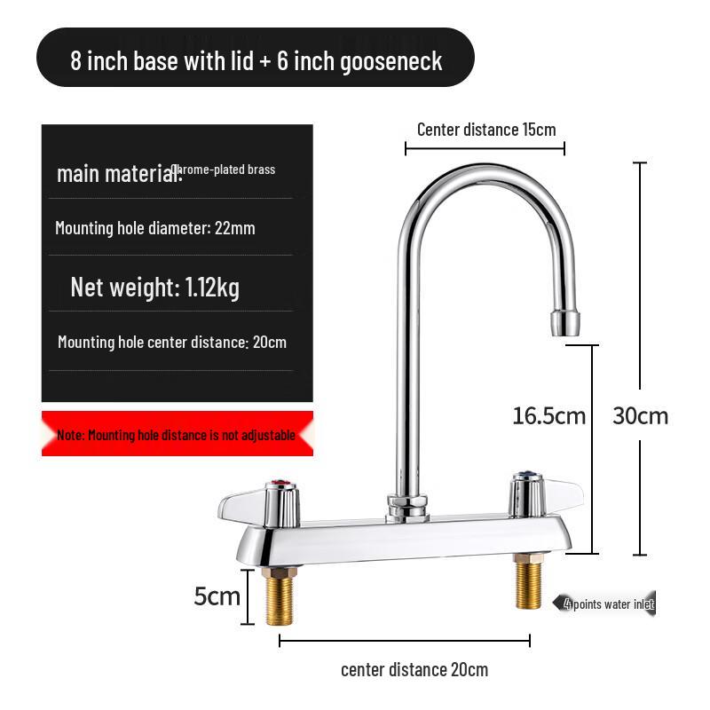 ZISIZ Commercial Kitchen Hot & Cold Mixer Faucet
ZISIZ Commercial Kitchen Hot & Cold Mixer Faucet