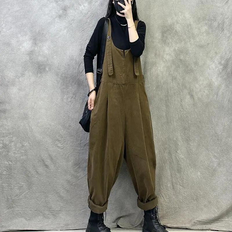 Ретро Комбинезон Женский Осенний Свободный и Тонкий Однотонный На Все Случаи Жизни Повседневные Брюки L кофейный
Ретро Комбинезон Женский Осенний Свободный и Тонкий Однотонный На Все Случаи Жизни Повседневные Брюки L кофейный