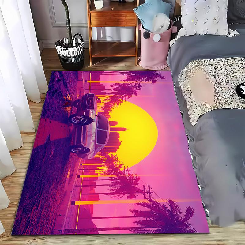 Retro Car and Tropical Sunset Rug Suitable for use as an anti-slip game mat for living room and bedroom sofas 40x60cm( 15x23in )
Retro Car and Tropical Sunset Rug Suitable for use as an anti-slip game mat for living room and bedroom sofas 40x60cm( 15x23in )