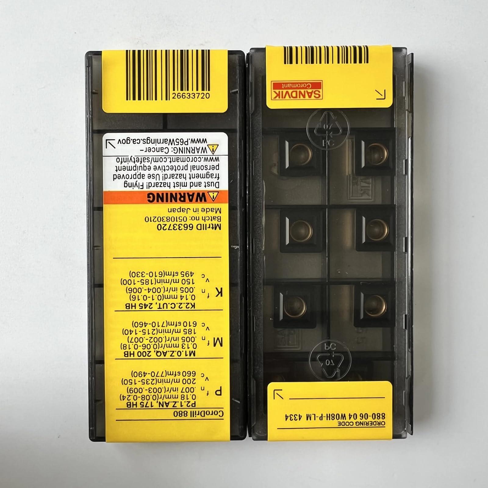 Original Sandvik / 880-0604W08H-P-LM 4334 / CNC lathe carbide blade 10 Pcs
Original Sandvik / 880-0604W08H-P-LM 4334 / CNC lathe carbide blade 10 Pcs