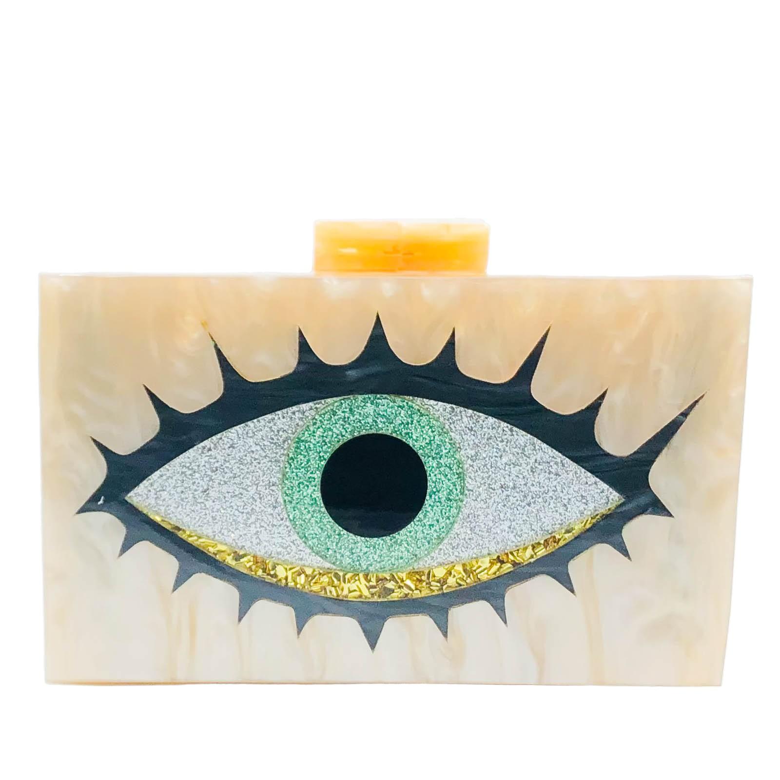 Boutique De FGG Evil Eye Acrylic Purse Women Black Evening Bags and Clutches Chain Shoulder Crossbody Bag Party Prom Clutch Mini Clutch
Boutique De FGG Evil Eye Acrylic Purse Women Black Evening Bags and Clutches Chain Shoulder Crossbody Bag Party Prom Clutch Mini Clutch