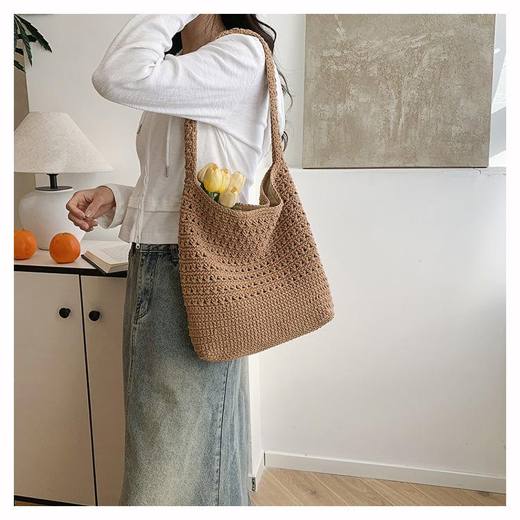 New niche cotton thread women s woven messenger bag large capacity shoulder tote bag покинуть белый
New niche cotton thread women s woven messenger bag large capacity shoulder tote bag покинуть белый