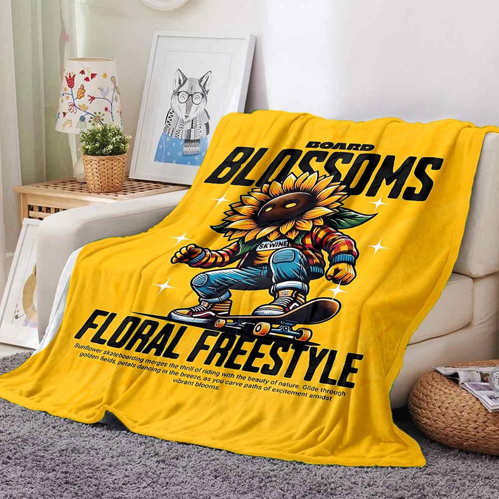 1pc Sunflower Skateboarding Soft Flannel All-Season Throw for Home, Office, Outdoor UseDurable Comfort 100531 80cmx120cm(31inx47in)
1pc Sunflower Skateboarding Soft Flannel All-Season Throw for Home, Office, Outdoor UseDurable Comfort 100531 80cmx120cm(31inx47in)
