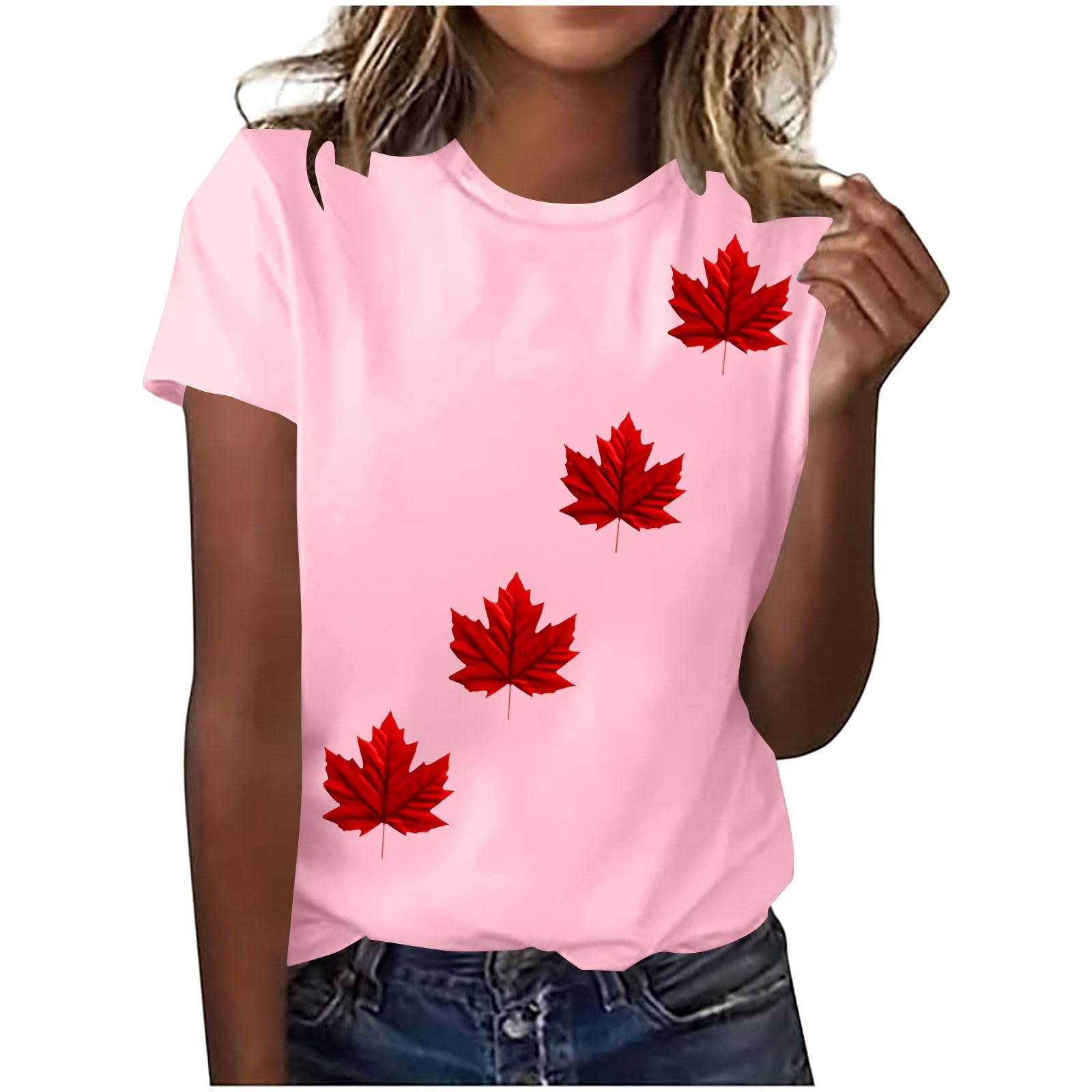 Women s Fashion Casual Maple Leaf Print Top S рожевий
Women s Fashion Casual Maple Leaf Print Top S рожевий