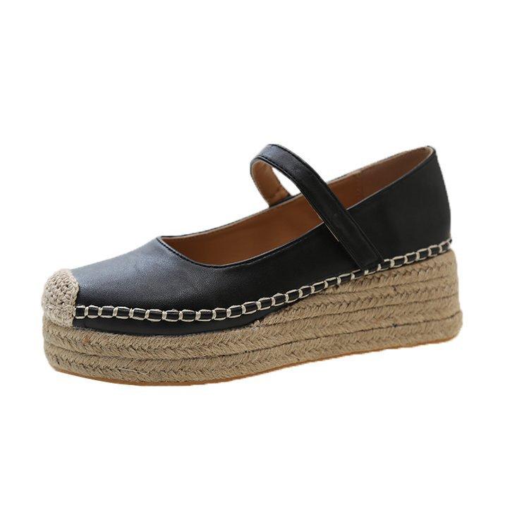 Туфли-лодочки на платформе женские 2024 весна новые корейская версия круглый носок пряжка мелкий вырез удобная пеньковая платформа женская обувь 35 чёрный
Туфли-лодочки на платформе женские 2024 весна новые корейская версия круглый носок пряжка мелкий вырез удобная пеньковая платформа женская обувь 35 чёрный