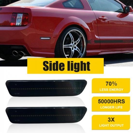 2pcs For Mustang Ford 2005-2009 Smoked White LED Rear Bumper Side Marker Lights
2pcs For Mustang Ford 2005-2009 Smoked White LED Rear Bumper Side Marker Lights