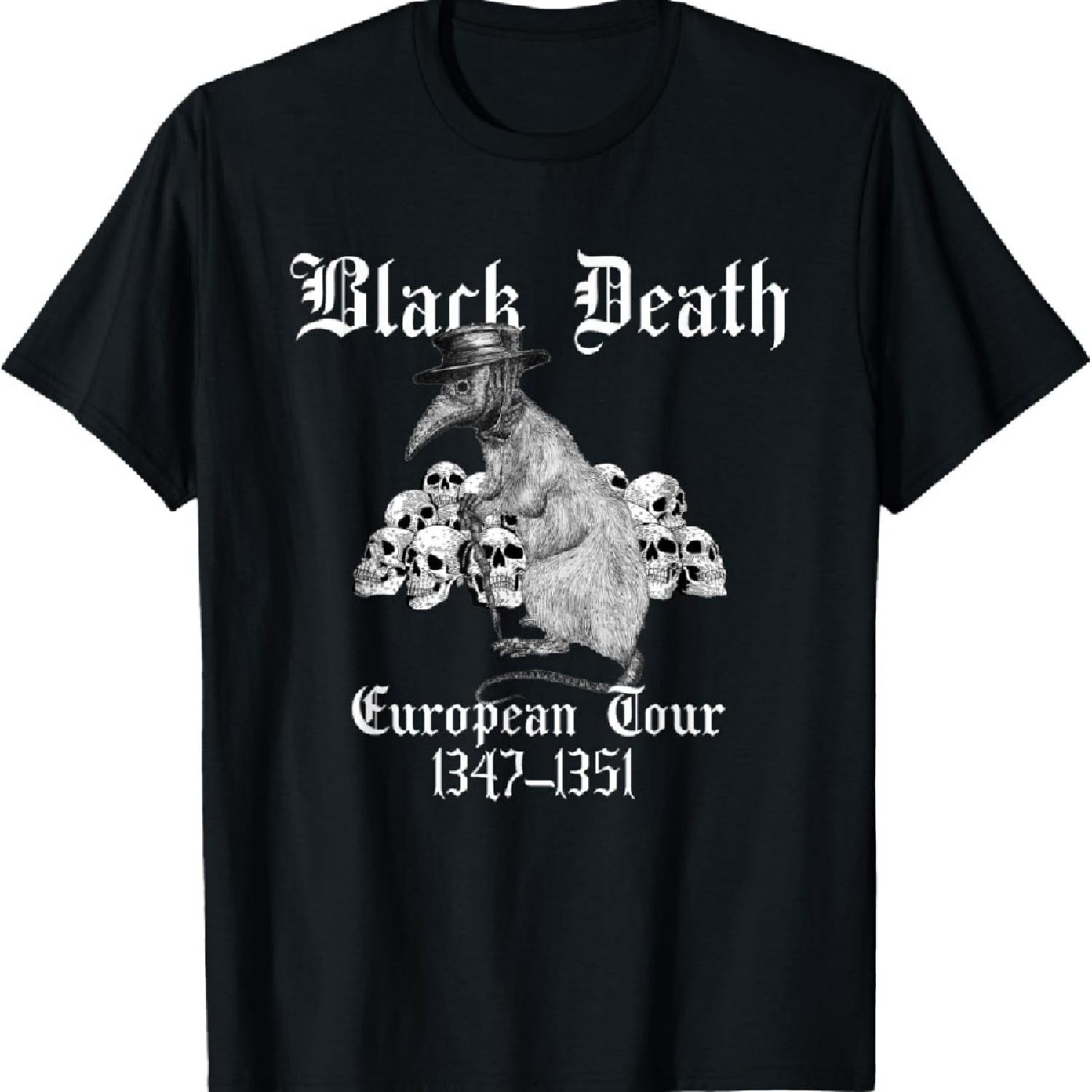 Black Death Graphic Gothic Apparel History European Tour Unisex-Adults T-Shirt S
Black Death Graphic Gothic Apparel History European Tour Unisex-Adults T-Shirt S