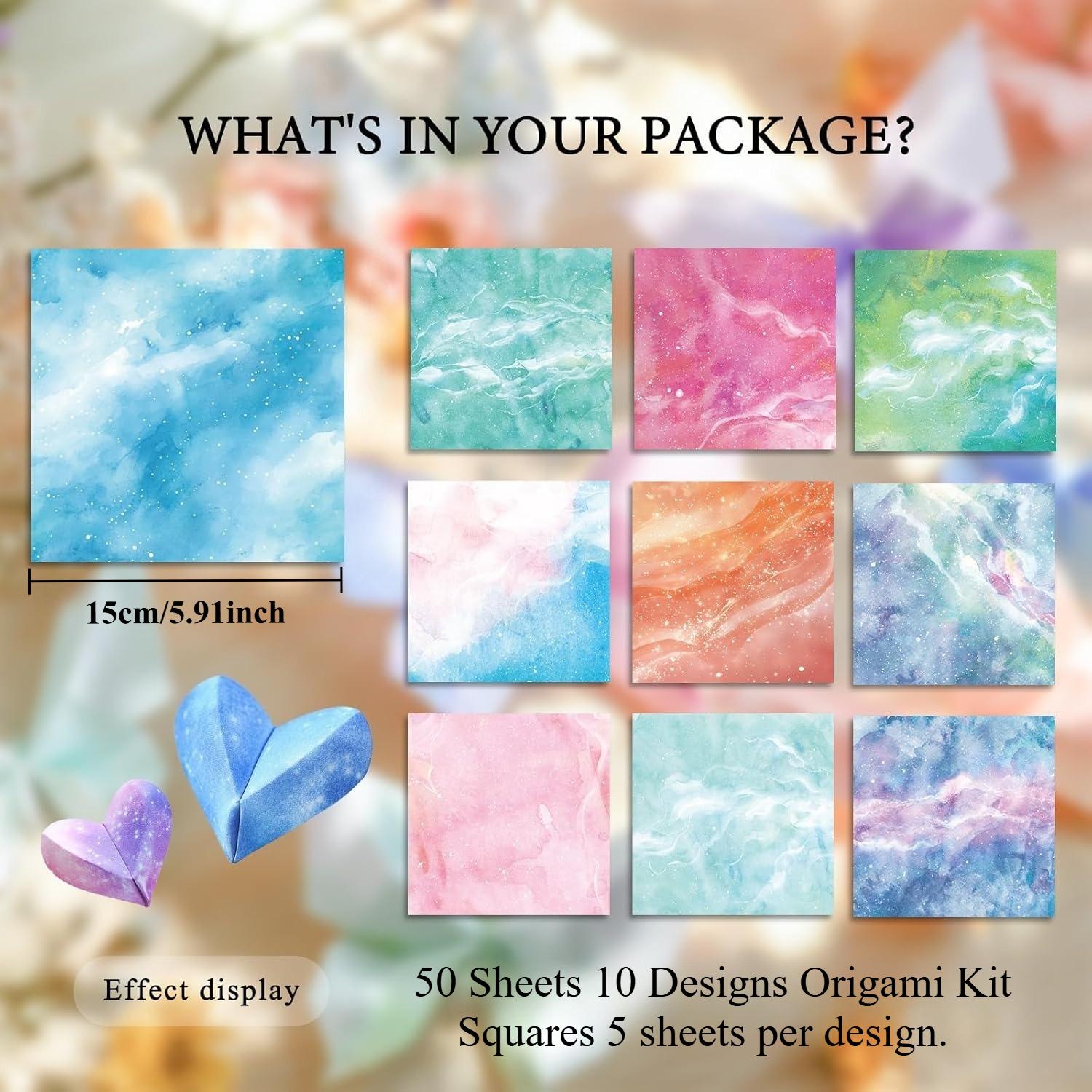 50-200 Sheets Origami Paper Kit Double Sided Squares for Scrapbook Decor, Folding Crafts Kids DIY School Arts Crafts Projects
50-200 Sheets Origami Paper Kit Double Sided Squares for Scrapbook Decor, Folding Crafts Kids DIY School Arts Crafts Projects