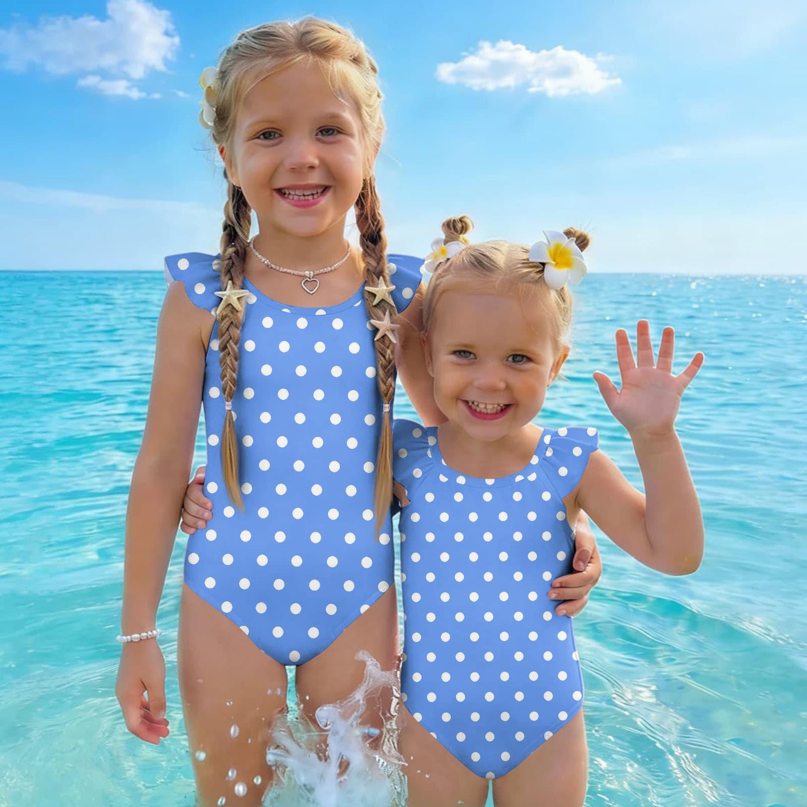 Girls One Piece Swimsuit Polka Dot Print Ruffle Sleeveless Swimwear Comfortable Fit Lightweight Fabric Suitable for Summer Beach Pool 140 синий
Girls One Piece Swimsuit Polka Dot Print Ruffle Sleeveless Swimwear Comfortable Fit Lightweight Fabric Suitable for Summer Beach Pool 140 синий