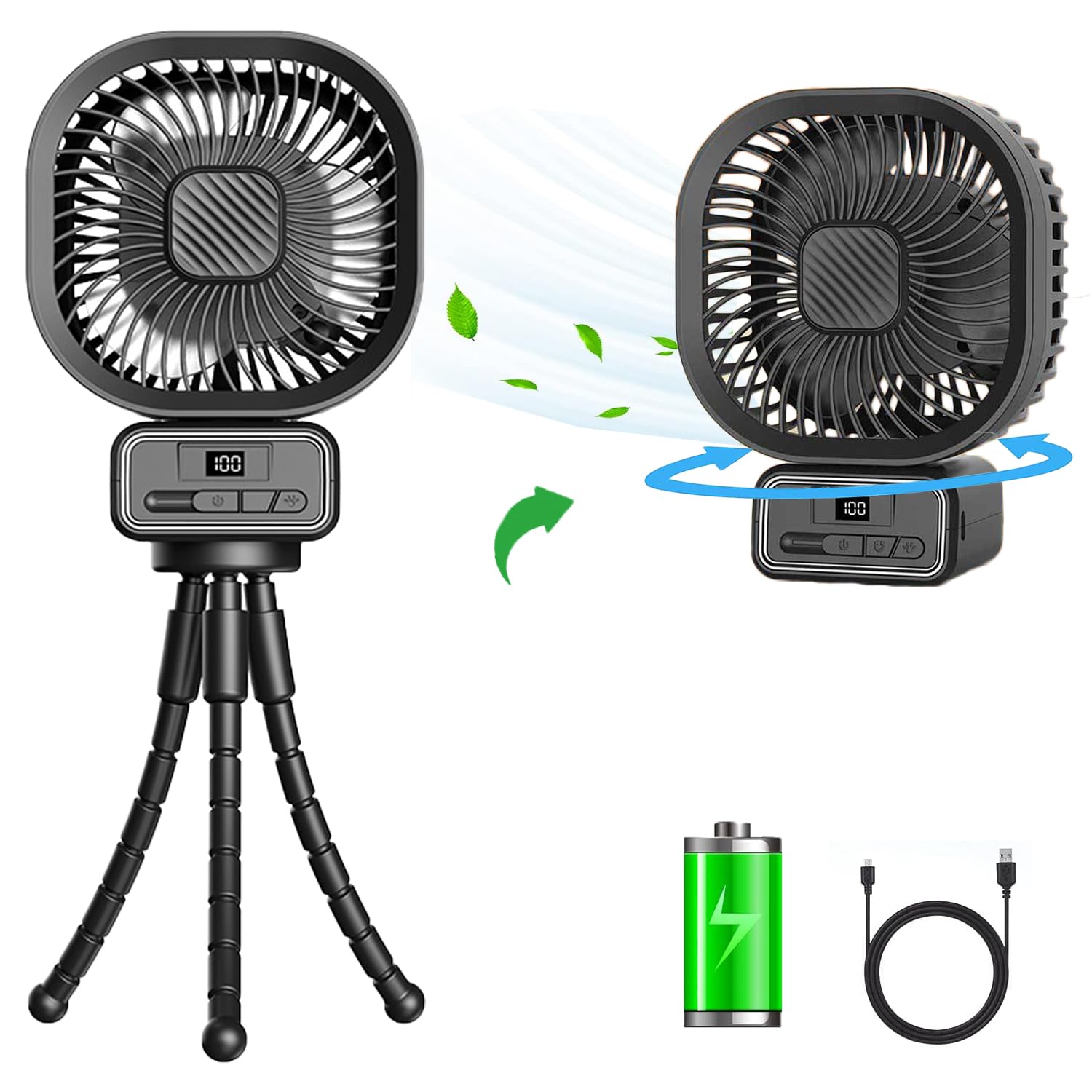 Portable Automatic USB High Wriggling Mini USB 3 Speed LED Battery Level Mini Car Tripod for Indoor Heatstroke Heatstroke Disaster Preparedness 270° чорний
Portable Automatic USB High Wriggling Mini USB 3 Speed LED Battery Level Mini Car Tripod for Indoor Heatstroke Heatstroke Disaster Preparedness 270° чорний