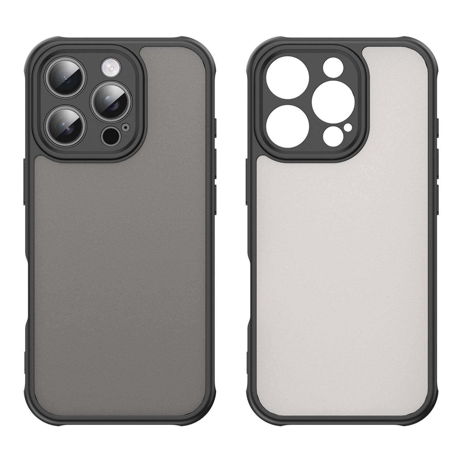 For iPhone 16 Pro Phone Case Drop Proof Airbags Frosted Translucent PC+TPU Back Cover Black
For iPhone 16 Pro Phone Case Drop Proof Airbags Frosted Translucent PC+TPU Back Cover Black