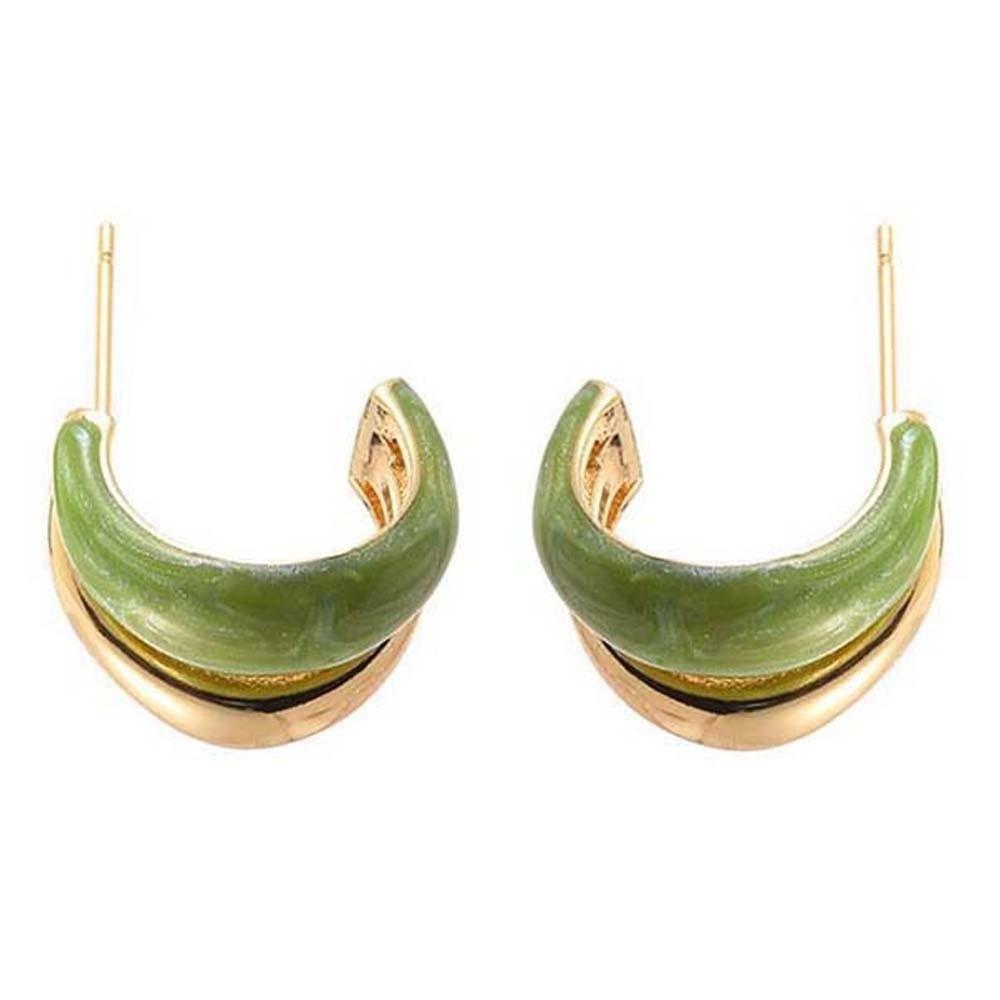 1 pair Irregular Organic Shape Double Layer C-Hoops Minimalist Jewelry Lovers зелений
1 pair Irregular Organic Shape Double Layer C-Hoops Minimalist Jewelry Lovers зелений
