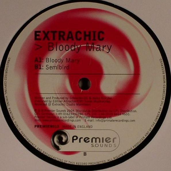 12inch Record EXTRACHIC - Bloody Mary / Semibird PREMIER013 Premier Sounds 2004 UK Dance & Electronica Used
12inch Record EXTRACHIC - Bloody Mary / Semibird PREMIER013 Premier Sounds 2004 UK Dance & Electronica Used