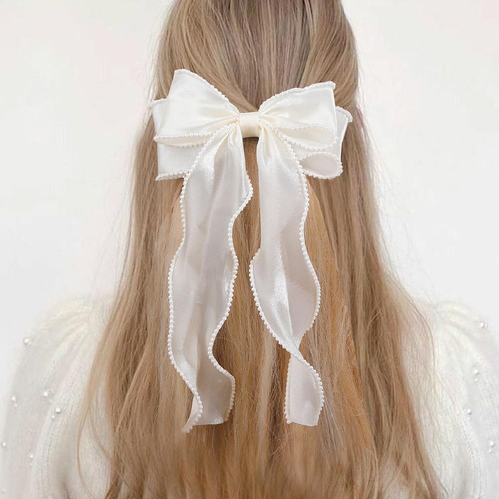 Elegant Bow Ribbon Hairpins for Women Girl Long Pearl Hairpins Bowknot Stain Hairpins Spring Hairpin Hair Accessories Gift
Elegant Bow Ribbon Hairpins for Women Girl Long Pearl Hairpins Bowknot Stain Hairpins Spring Hairpin Hair Accessories Gift