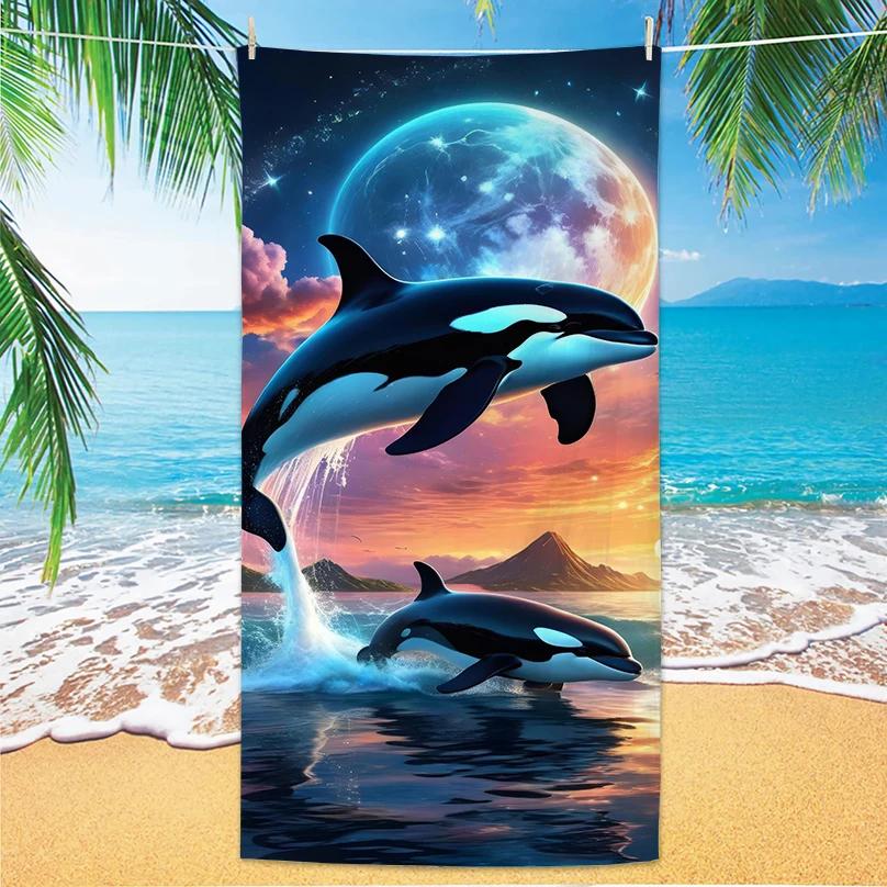 Dolphin Pattern Beach Towel, Digital Printing Thin Quick-Dry Anti-Sand Microfiber Lightweight for Swim Yoga Travel Gym Gift W30*H60(CM)
Dolphin Pattern Beach Towel, Digital Printing Thin Quick-Dry Anti-Sand Microfiber Lightweight for Swim Yoga Travel Gym Gift W30*H60(CM)