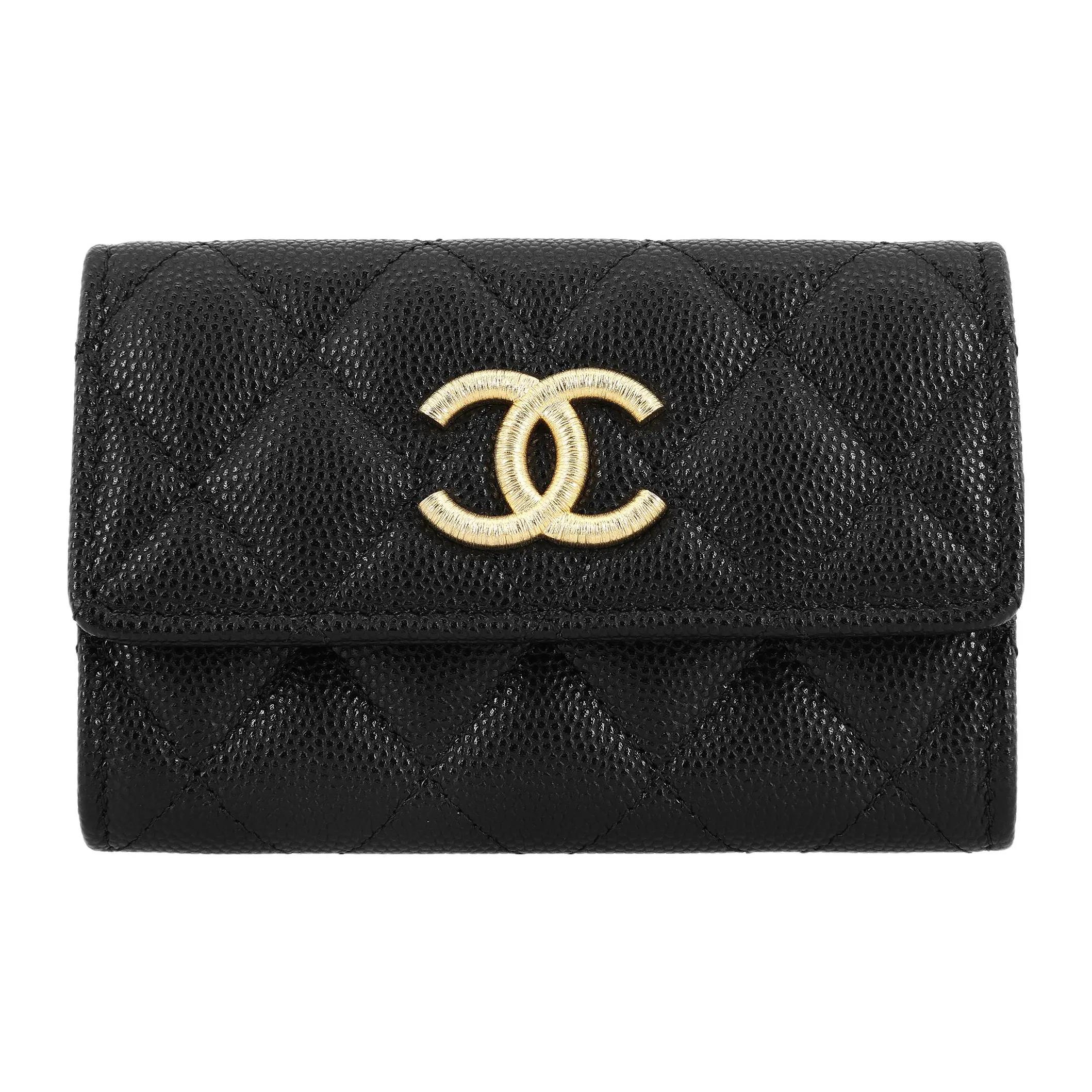 CHANEL 23B gold buckle diamond pattern grain embossing caviar calfskin card holder female black One Size-Box(Basic Set+Box) чорний
CHANEL 23B gold buckle diamond pattern grain embossing caviar calfskin card holder female black One Size-Box(Basic Set+Box) чорний