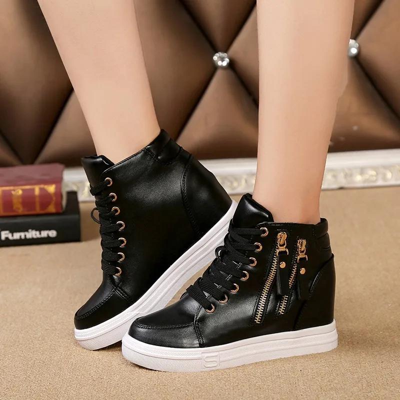Женские ботинки с внутренней увеличенной платформой, осенне-зимние женские вулканизированные туфли, женские повседневные высокие кроссовки на танкетке со шнуровкой 39
Женские ботинки с внутренней увеличенной платформой, осенне-зимние женские вулканизированные туфли, женские повседневные высокие кроссовки на танкетке со шнуровкой 39