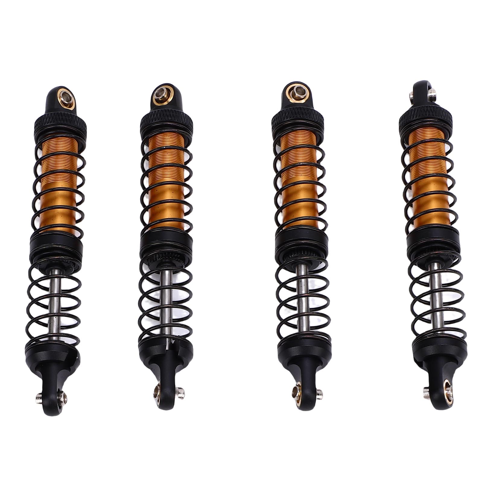 4 Pack Metal RC Car s High Strength 90mm RC Car Shocks for 1/10 Scale with 8 Spare Springs
4 Pack Metal RC Car s High Strength 90mm RC Car Shocks for 1/10 Scale with 8 Spare Springs