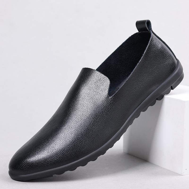 Loafers Mens Non-slip Leather Slip-on Black Comfortable Driving Shoes Sneakers Man Dress Shoes Light Casual Flat PU Leather Shoe 40 чорний
Loafers Mens Non-slip Leather Slip-on Black Comfortable Driving Shoes Sneakers Man Dress Shoes Light Casual Flat PU Leather Shoe 40 чорний