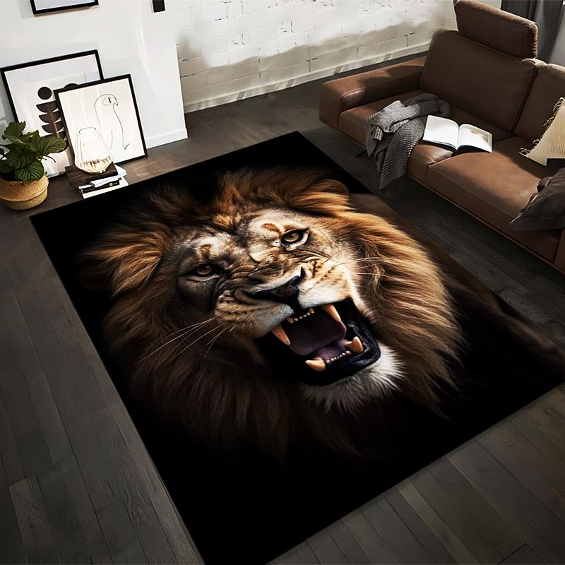 Realistic Lion Head Design Carpet with Fierce Expression, Modern Style Suitable for use as an anti-slip for living room bedroom sofas 40x60cm( 15x23in )
Realistic Lion Head Design Carpet with Fierce Expression, Modern Style Suitable for use as an anti-slip for living room bedroom sofas 40x60cm( 15x23in )