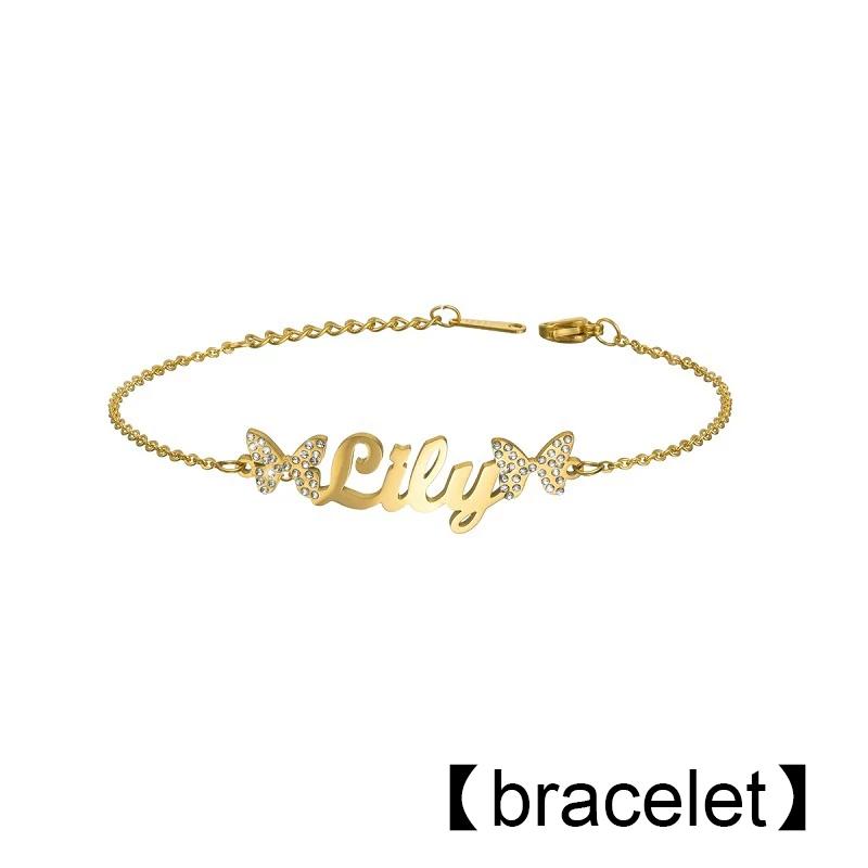 Atoztide Customized Jewelry Set Necklaces Zircon Stone Bracelets Stainless Steel Name Butterfly Chain for Women Party Gift tell seller length&Silver color
Atoztide Customized Jewelry Set Necklaces Zircon Stone Bracelets Stainless Steel Name Butterfly Chain for Women Party Gift tell seller length&Silver color