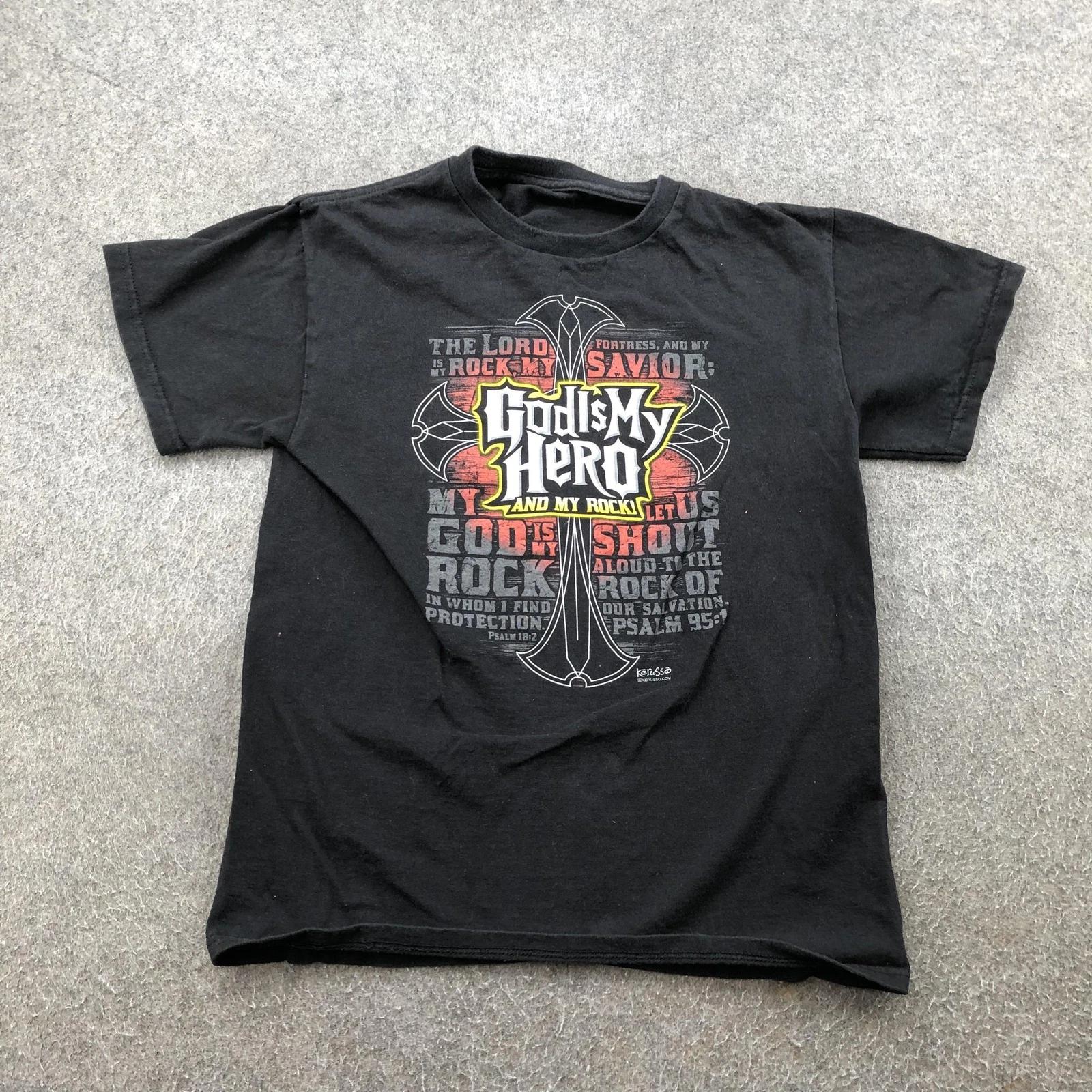 Religious Shirt Mens Small Christian Bible Psalm Kerusso God Is My Hero M
Religious Shirt Mens Small Christian Bible Psalm Kerusso God Is My Hero M