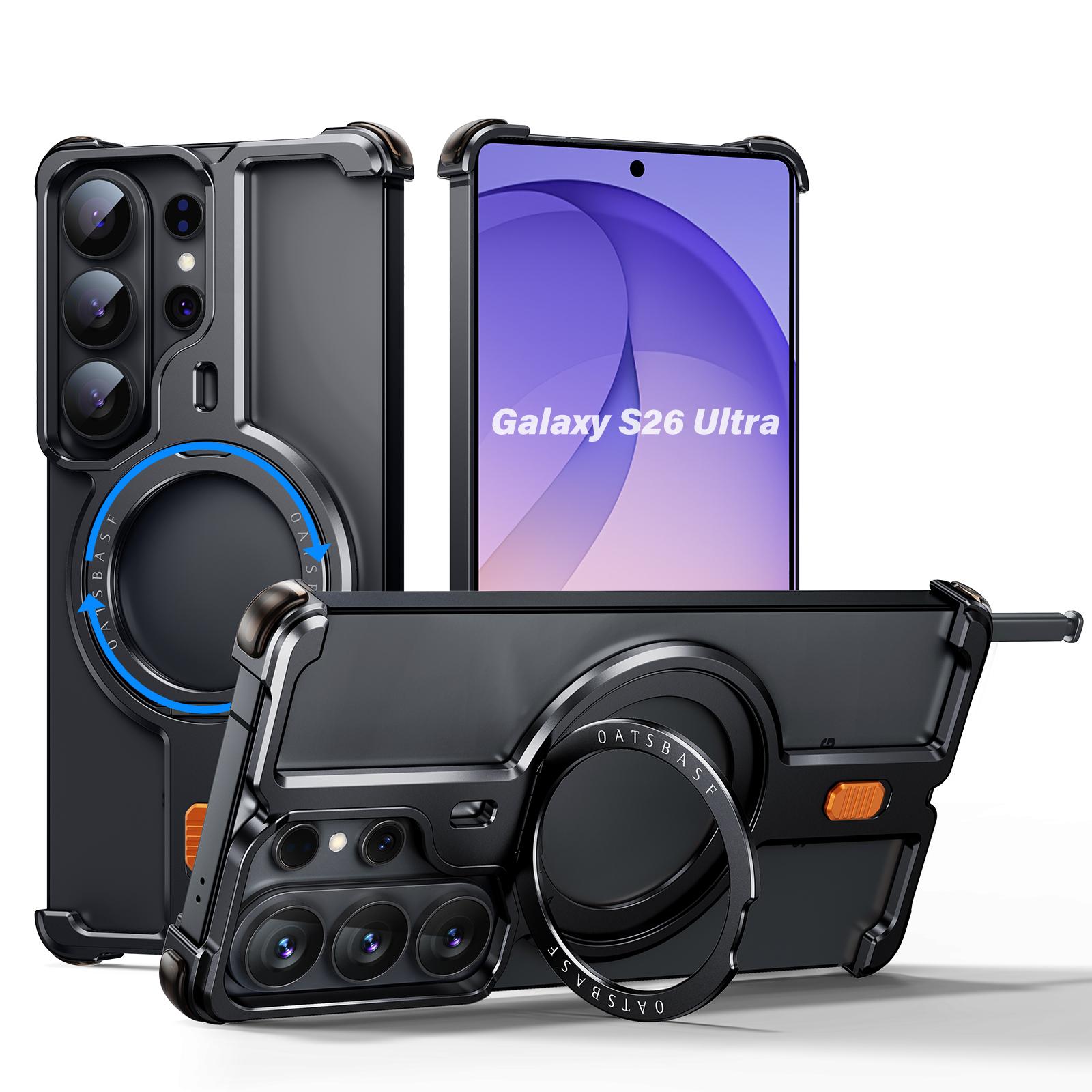 Eary for Samsung Galaxy S26 Ultra Case 360°Rotation Magnetic Stand Minimalist Metal Frameless Shockproof Protective Bumper Cover чёрный
Eary for Samsung Galaxy S26 Ultra Case 360°Rotation Magnetic Stand Minimalist Metal Frameless Shockproof Protective Bumper Cover чёрный