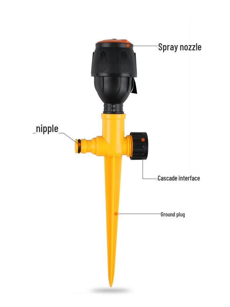 360° Rotating Water Hose Sprinkler with Ground Insert for Long-Distance Irrigation
360° Rotating Water Hose Sprinkler with Ground Insert for Long-Distance Irrigation