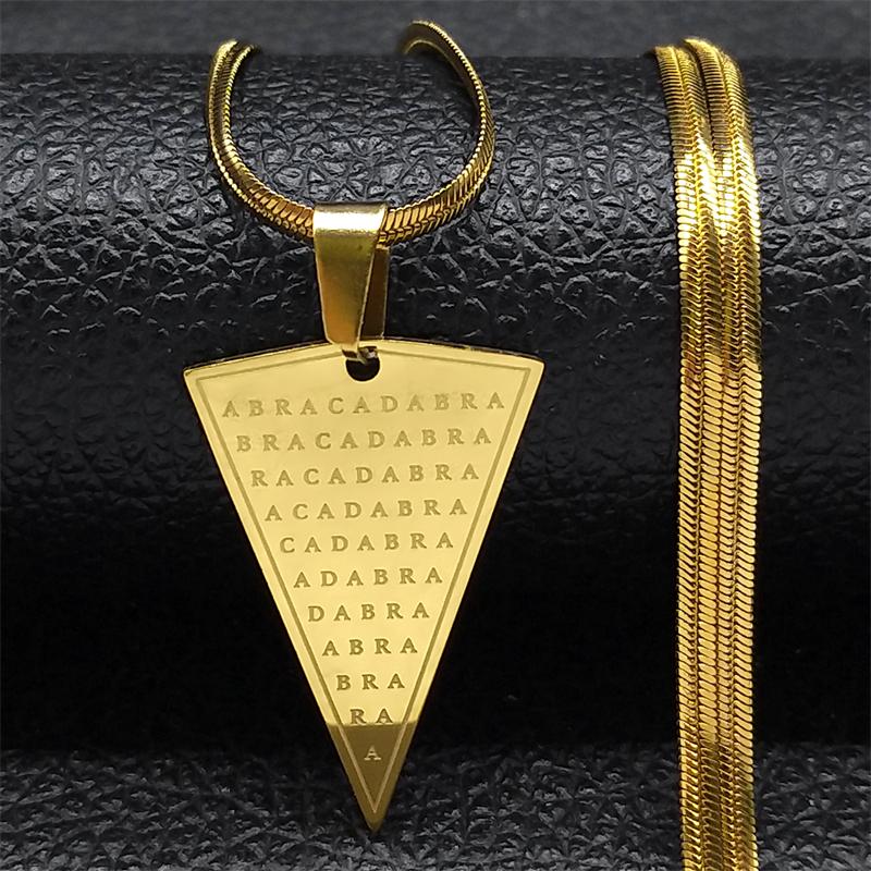 Witch Talisman Abracadabra Divination Necklace for Women Men Stainless Steel Abraxas Occult Amulet Chain Jewelry collier NZZZ608
Witch Talisman Abracadabra Divination Necklace for Women Men Stainless Steel Abraxas Occult Amulet Chain Jewelry collier NZZZ608