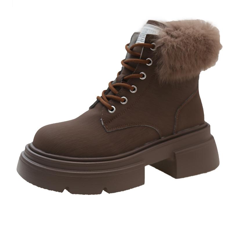 Осень и зима Новые короткие ботинки Женские ботинки на толстой подошве Утолщенные и накладные теплые ботинки для снега на шнуровке 40 коричневый
Осень и зима Новые короткие ботинки Женские ботинки на толстой подошве Утолщенные и накладные теплые ботинки для снега на шнуровке 40 коричневый