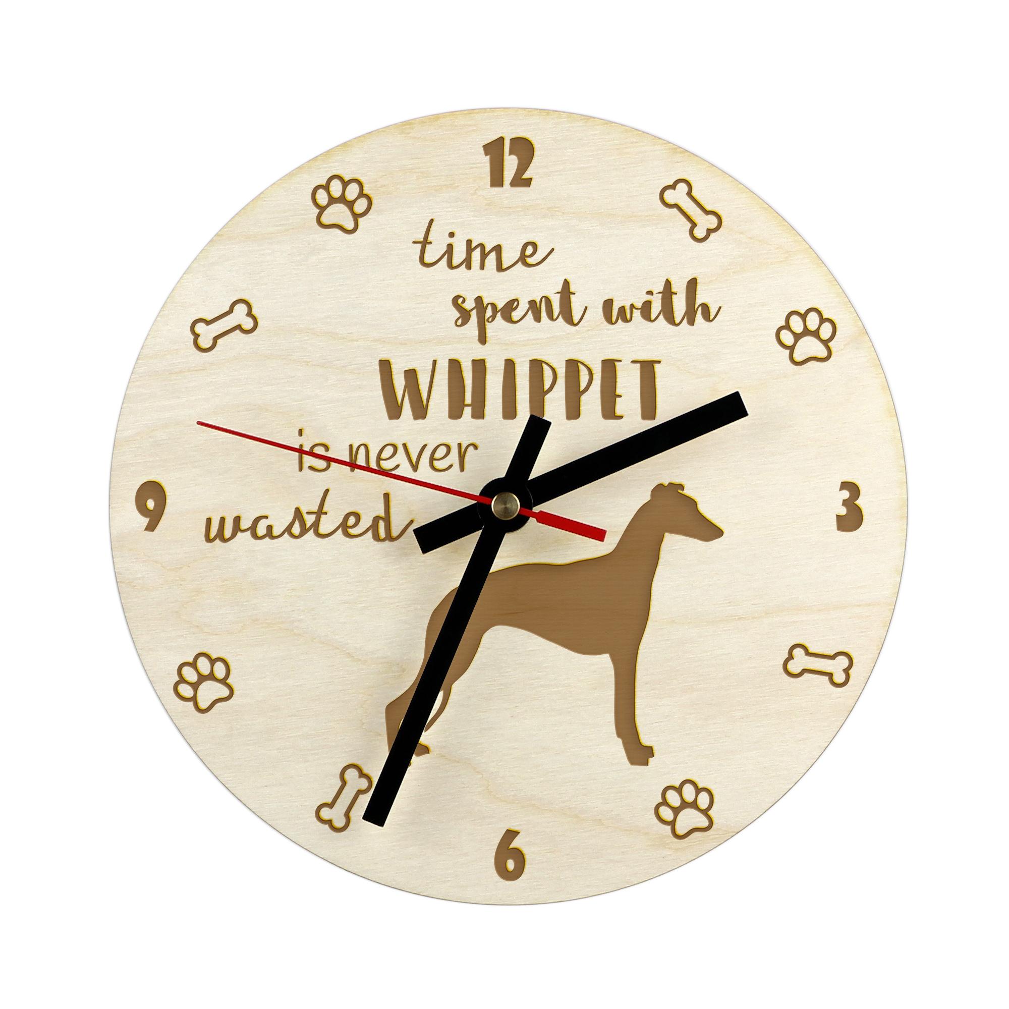 Whippet - clock with dog, wooden clock with engraving, personalised clock by Art-Dog
Whippet - clock with dog, wooden clock with engraving, personalised clock by Art-Dog