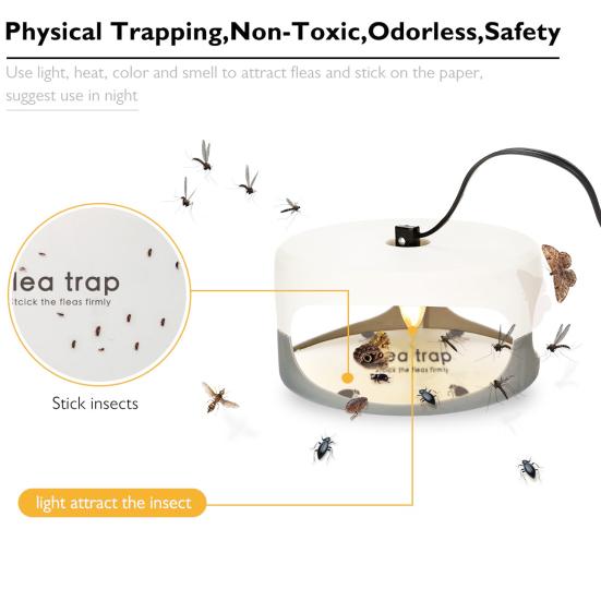 Yousheng Indoor Flea Trap with Sticky Plates Easy to Use Pet-Friendly Harmless Electric Fly Insect Trap Phototaxis Flea Capture Device 1pc UK
Yousheng Indoor Flea Trap with Sticky Plates Easy to Use Pet-Friendly Harmless Electric Fly Insect Trap Phototaxis Flea Capture Device 1pc UK