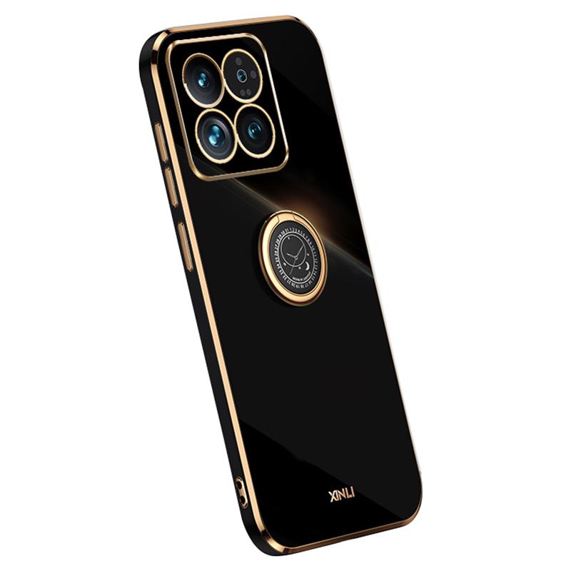 XINLI For Xiaomi 14 Case Electroplated Anti-drop Phone TPU Cover with Ring Kickstand Black
XINLI For Xiaomi 14 Case Electroplated Anti-drop Phone TPU Cover with Ring Kickstand Black