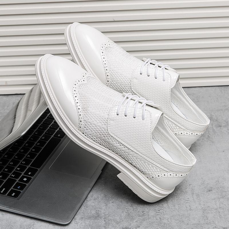 Large size new men s hollow mesh casual leather shoes British style pointed leather shoes low-top lace-up small black shoes 38 белый
Large size new men s hollow mesh casual leather shoes British style pointed leather shoes low-top lace-up small black shoes 38 белый
