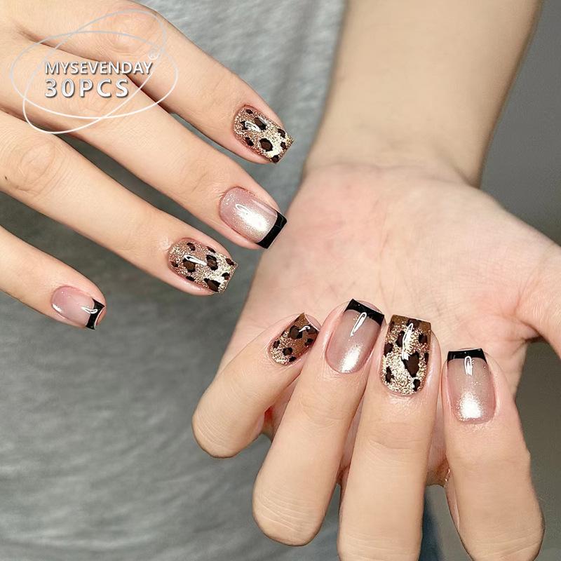 Xiaohongshu Wearable Nail Art - Short Advanced Cat Eye Leopard Print Handmade Manicure Removable False Nails Ready Nails Full Set (M/S/XS)#30 Pieces/Board
Xiaohongshu Wearable Nail Art - Short Advanced Cat Eye Leopard Print Handmade Manicure Removable False Nails Ready Nails Full Set (M/S/XS)#30 Pieces/Board