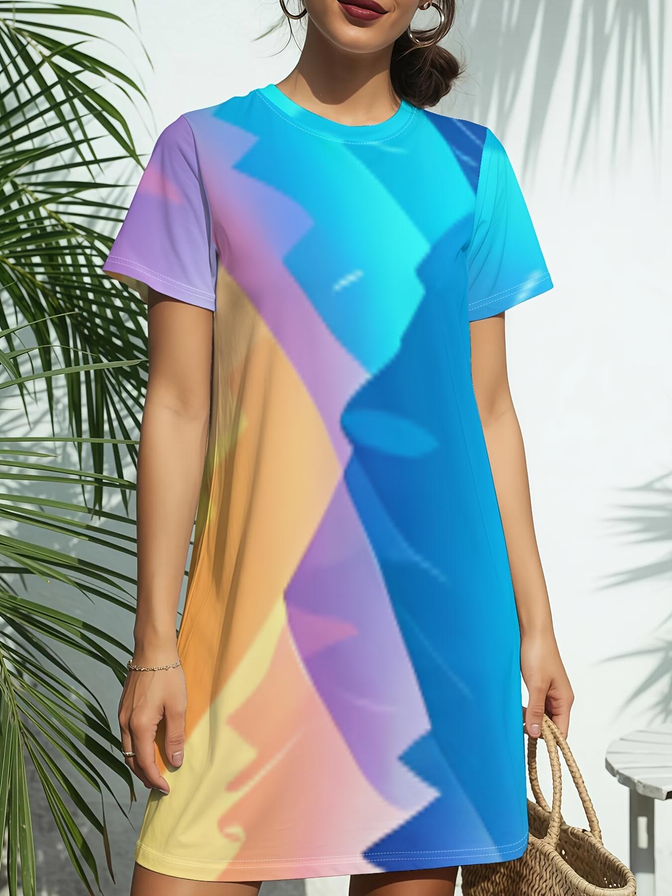 Women S New Crew Neck Short Sleeve T-Shirt Dress. American Trend Digital Print. Casual ; Versatile for Spring And Summer. Elegant And Chc Wo S Dre M дубильная кора
Women S New Crew Neck Short Sleeve T-Shirt Dress. American Trend Digital Print. Casual ; Versatile for Spring And Summer. Elegant And Chc Wo S Dre M дубильная кора