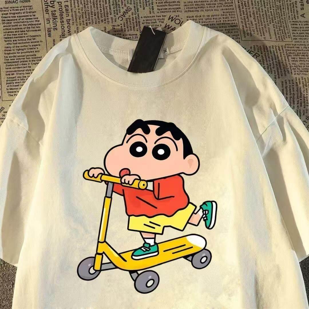Crayon Shin Chan Scooter Print Casual T Shirt Cute Anime Short Sleeve Tee for Unisex Women S
Crayon Shin Chan Scooter Print Casual T Shirt Cute Anime Short Sleeve Tee for Unisex Women S