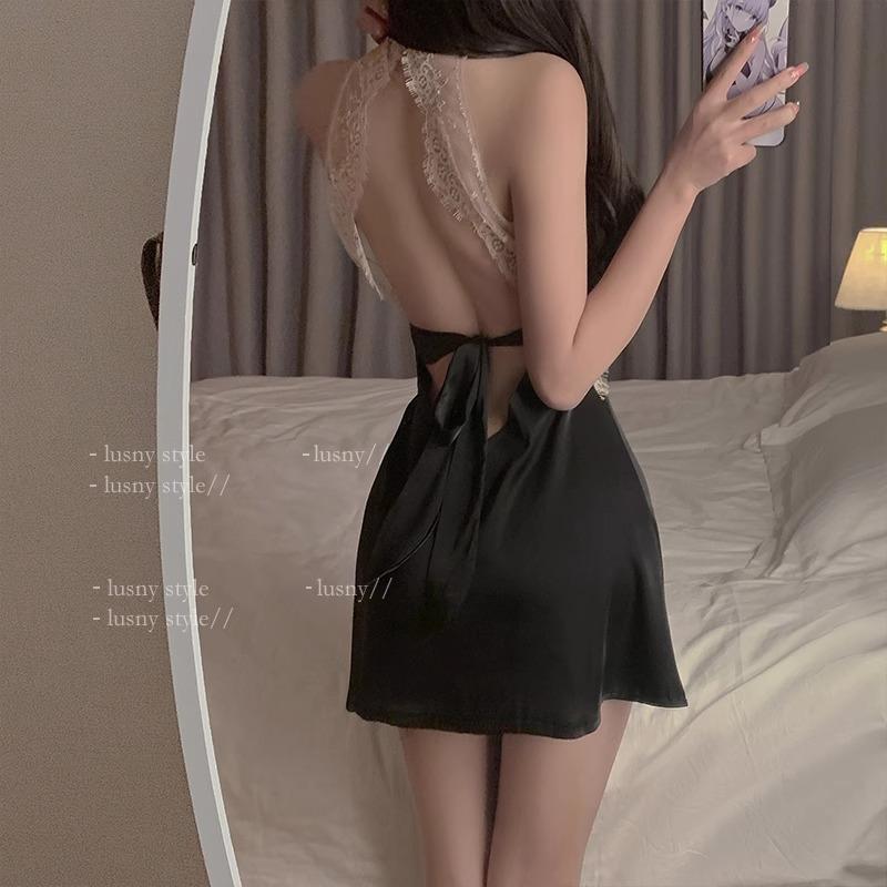 Sexy underwear, sexy pajamas, abstinence, ice silk backless, pure lace, high-end suspender loungewear One size fits all 40-60kg чёрный
Sexy underwear, sexy pajamas, abstinence, ice silk backless, pure lace, high-end suspender loungewear One size fits all 40-60kg чёрный