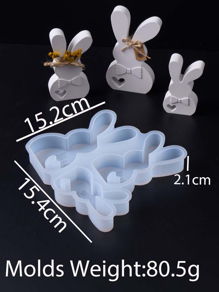 3D Heart Rabbit Silicone Mold DIY Easter Bunny Ornaments Crafts Making Aromath Soap Plaster Resin Casting Molds Home Dec Supplie
3D Heart Rabbit Silicone Mold DIY Easter Bunny Ornaments Crafts Making Aromath Soap Plaster Resin Casting Molds Home Dec Supplie