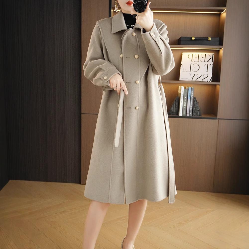 Extra Long Women s Korean Style Double-Breasted Wool Blend Overcoat with Turn-Down Collar S (suitable for 95-115 lbs)
Extra Long Women s Korean Style Double-Breasted Wool Blend Overcoat with Turn-Down Collar S (suitable for 95-115 lbs)