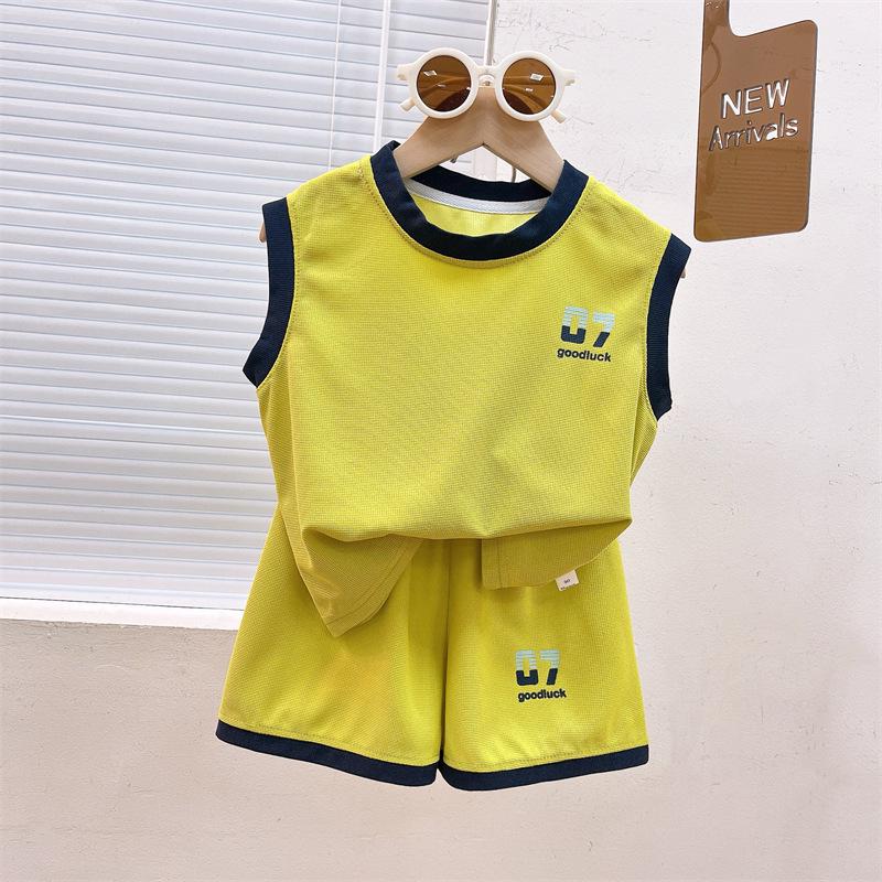 Children s Waffle Knit Sleeveless Sports Set – Breathable 2-Piece Basketball Uniform for Boys and Girls 90cm
Children s Waffle Knit Sleeveless Sports Set – Breathable 2-Piece Basketball Uniform for Boys and Girls 90cm