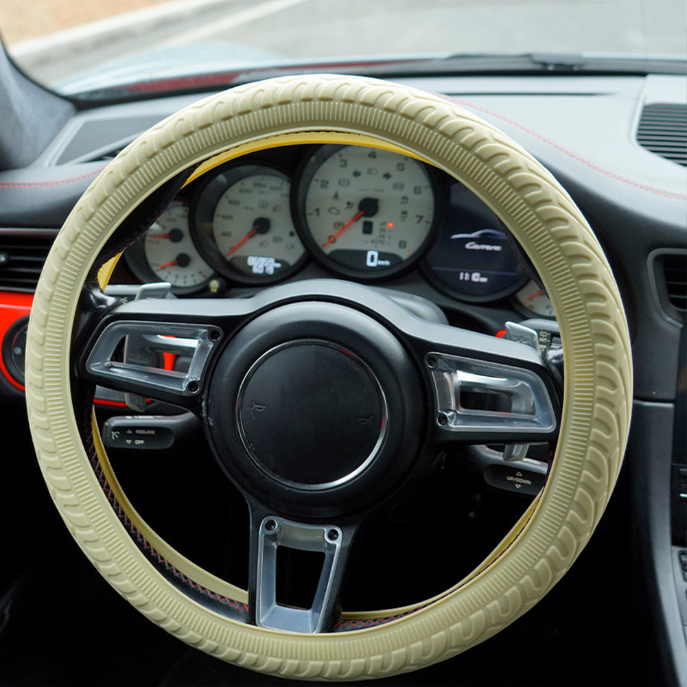 Colorful Car Silicone Grip Steering Wheel Cover Car Handle Cover Texture Silicone Protective Cover Tuning Interior Accessories бежевий
Colorful Car Silicone Grip Steering Wheel Cover Car Handle Cover Texture Silicone Protective Cover Tuning Interior Accessories бежевий