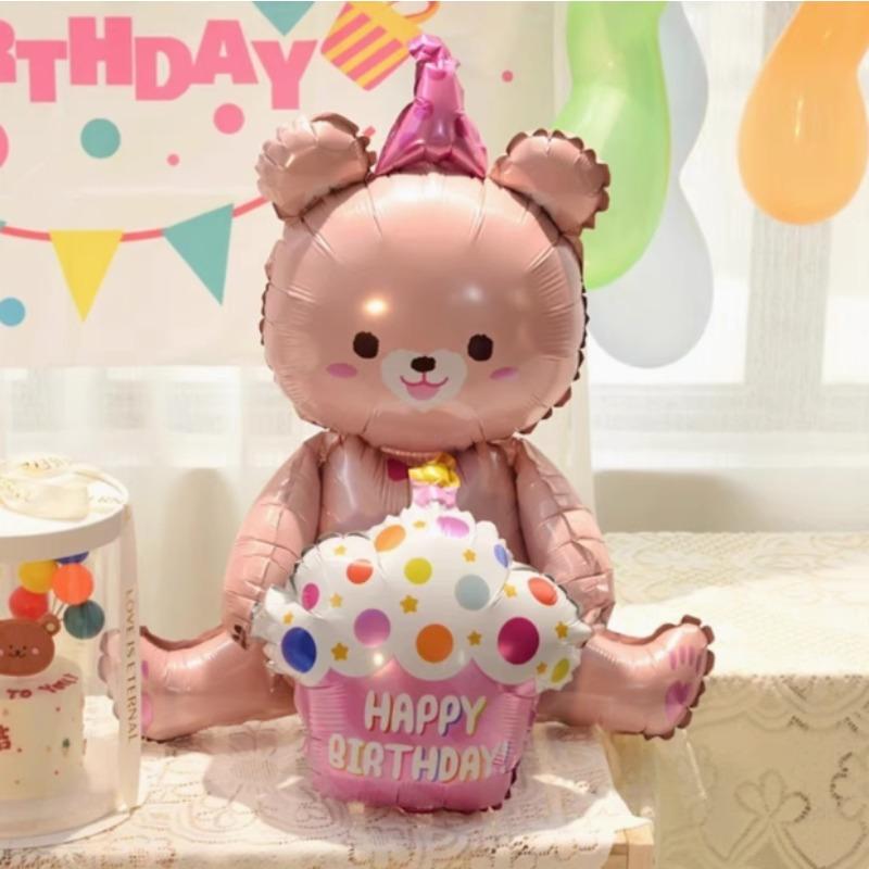 1 piece of sitting and hugging cake pink bear aluminum film balloon, suitable for decorating birthday parties and holiday parties
1 piece of sitting and hugging cake pink bear aluminum film balloon, suitable for decorating birthday parties and holiday parties