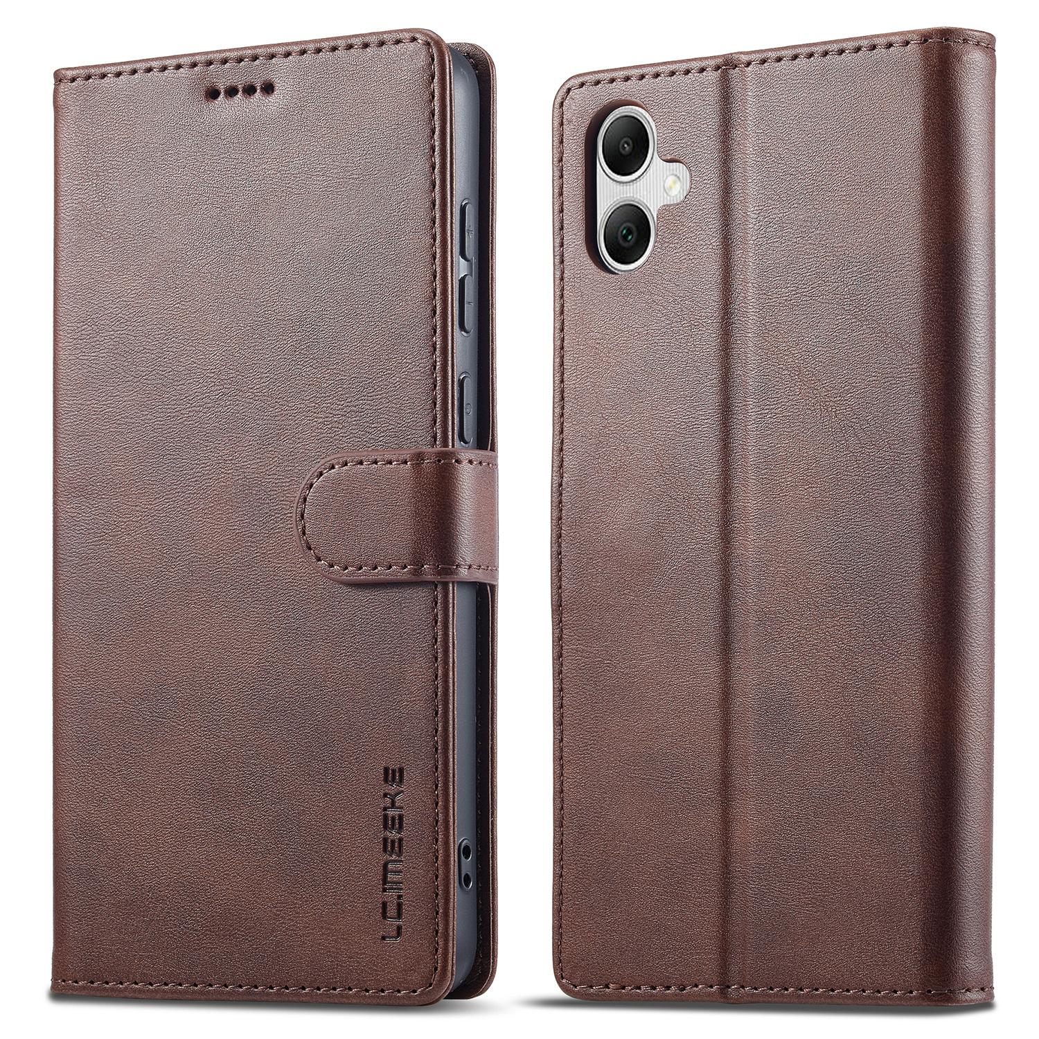 LC.IMEEKE Для Samsung Galaxy A06 4G Чехол Текстура теленка PU кожа Подставка Кошелек Чехол для телефона Brown
LC.IMEEKE Для Samsung Galaxy A06 4G Чехол Текстура теленка PU кожа Подставка Кошелек Чехол для телефона Brown