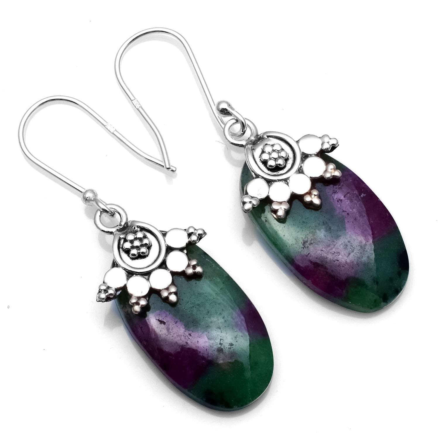 Ruby Zoisite Gemstone Earrings Solid 925 Sterling Silver Handmade Earrings Jewelry Gift For Women And Girls E-960
Ruby Zoisite Gemstone Earrings Solid 925 Sterling Silver Handmade Earrings Jewelry Gift For Women And Girls E-960