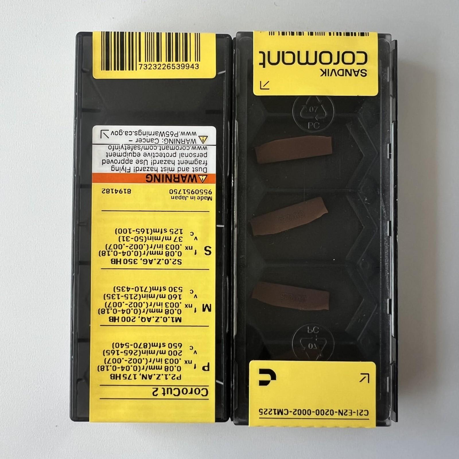 SANDVIK / C2I-E2N-0200-0002-CM 1225 / Original Swedish hard alloy blade 5 Pcs
SANDVIK / C2I-E2N-0200-0002-CM 1225 / Original Swedish hard alloy blade 5 Pcs