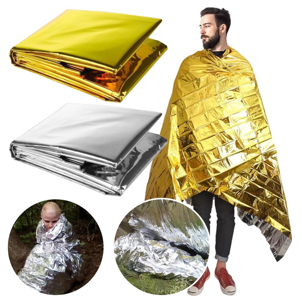 Waterproof Thermal Foil Blanket Windproof Reflective Space Blanket First Aid Blanket Hiking золотий
Waterproof Thermal Foil Blanket Windproof Reflective Space Blanket First Aid Blanket Hiking золотий