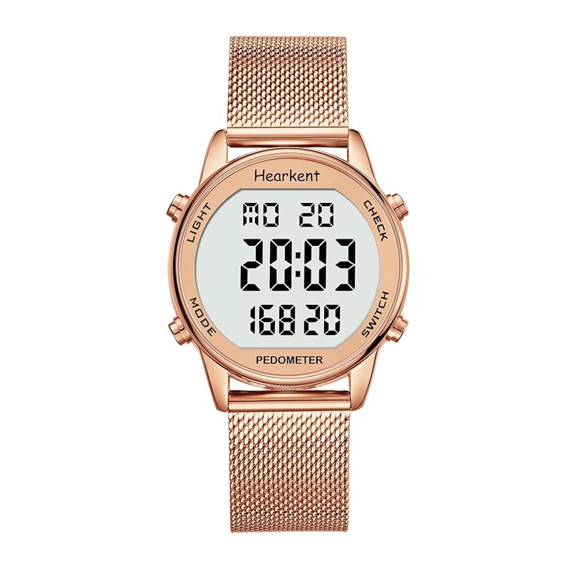 Hearkent Pedometer Watch for Women, Sports Watch with Calorie Counter, Steps Fitness Tracker for Walking, Large Digital Display Waterproof Watch (rose
Hearkent Pedometer Watch for Women, Sports Watch with Calorie Counter, Steps Fitness Tracker for Walking, Large Digital Display Waterproof Watch (rose