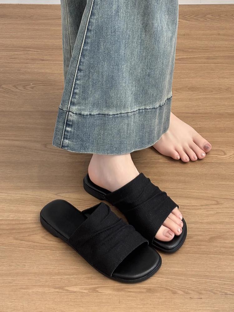 Плиссированные льняные шлепанцы из овчины для отдыха, ветра, пляжа, моря, женские летние сандалии 40
Плиссированные льняные шлепанцы из овчины для отдыха, ветра, пляжа, моря, женские летние сандалии 40